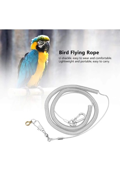 6m Tarzı 3.5mm Bacak Halkalı 6m Esnek Kuş Tasma Ultra-Hafif Papağan Kuş Koşum Anti-Bite Açık Uçan Eğitim Halatı Amerika Papağanı Papağanı Için (Yurt Dışından) modelleri