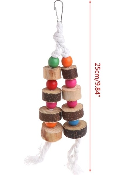 Beyaz Stil 1 Parça Doğal Ahşap Kuşlar Papağan Renkli Çiğneme Eğitim Oyuncaklar Bite Asılı Kafes Topları Halatlar Bahçe Süs Pet Malzemeleri (Yurt Dışından) modelleri