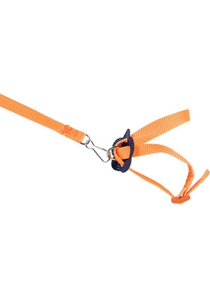 Turuncu Tarzı 1.2m Pet Kuş Koşum ve Tasma Ayarlanabilir Papağan Kuş Koşum Tasma - Pet Isırma Önleyici Eğitim Ipi Açık Hava Uçan Koşum (Yurt Dışından)