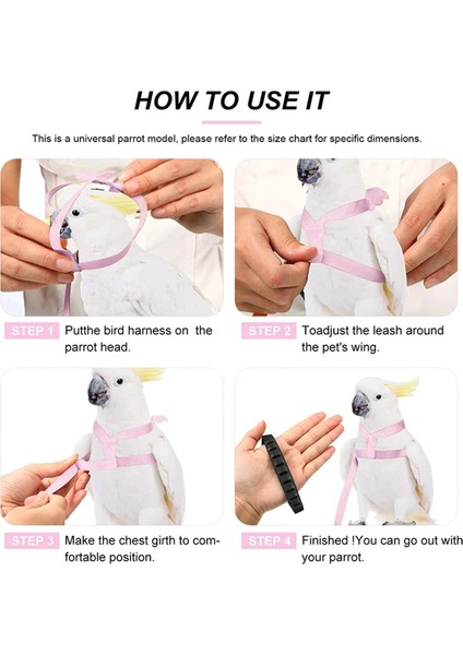Menekşe Tarzı S Beden Ayarlanabilir Papağan Kuş Tasma Kitleri Ultralight Koşum Anti-Bite Uçan Eğitim Halatı Papağan Papağanı Için Kanatlı Taşınabilir (Yurt Dışından) fırsatları