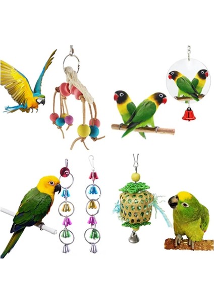 TYPE12-31.5X9.8CM Tarzı Yeni Papağan Halat Asılı Örgülü Muhabbet Kuşu Çiğneme Halatı Kuş Kafesi Papağan Oyuncak Pet Standı Eğitim Aksesuarları Conure Salıncak Malzemeleri (Yurt Dışından) indirimleri