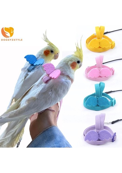 Mavi Stil No.5 Boyutu Pet Kuş Koşum Ayarlanabilir Papağan Koşum Tasma Seti Anti-Bite Açık Eğitim Uçan Halat Muhabbet Kuşu Cennet Papağanı (Yurt Dışından) fiyatları