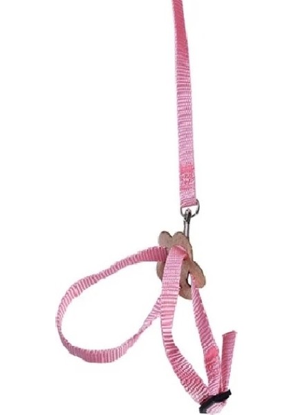 Pembe Stil Papağan Kuş Tasma Eğitim Kurşun Halat Ayarlanabilir Koşum Evcil Hayvanlar Uçan Kedi Kaplumbağalar Tavşanlar Gelincikler Dizginler 8-Şekilli Yaka (Yurt Dışından)