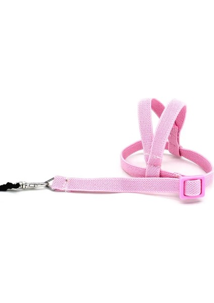 Pembe Tarzı Pet Kuş Koşum Ayarlanabilir Papağan Tasma Koşum Eğitim Halatı Uçan Bant Kuş Halat Açık Eğitim Halat Kemer Yürüyüş Kurşun (Yurt Dışından)