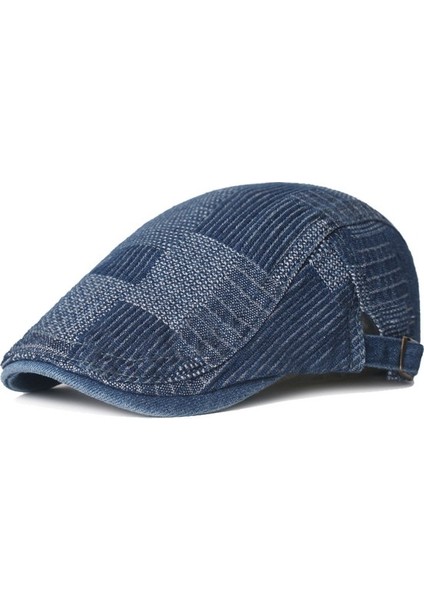Denim Ördek Şapkası Erkek Retro Bere (Yurt Dışından)