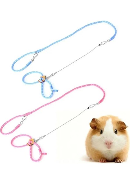 Mavi Stil Pet Papağan Kuş Koşum Hamster Eğitim Tasma Çekiş Halat Kayışı Açık Yürüyüş Kobay Küçük Evcil Hayvanlar Için (Yurt Dışından)