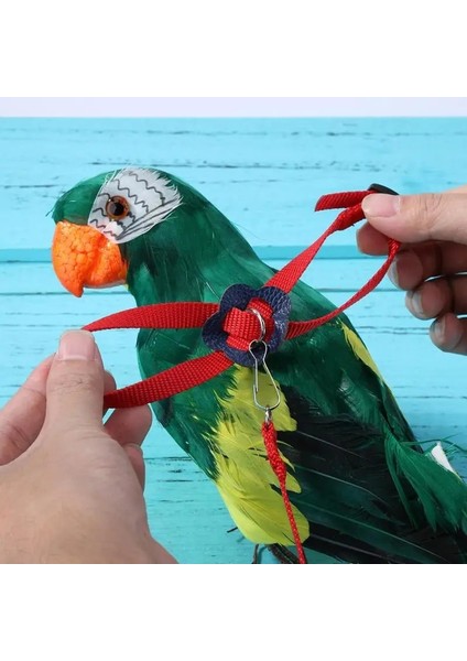 Kırmızı Stil Papağan Kuş Tasma Anti-Isırık Uçan Eğitim Ipi Papağan Kuş Evcil Hayvan Tasma Kitleri Ultra Hafif Koşum Tasma Yumuşak Taşınabilir Evcil Hayvan Oyuncakları (Yurt Dışından) indirimleri