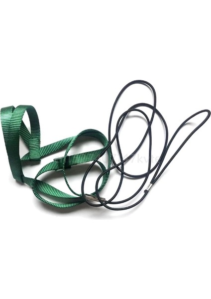 Yeşil Stil M Beden Papağan Kuş Koşum Tasma Ayarlanabilir Isırma Önleyici Eğitim Halatı Açık Havada Uçan Çekiş Kayışları Bandı (Yurt Dışından)
