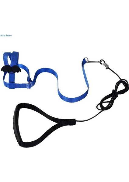 Mavi Stil S Beden Pet Eğitim Malzemeleri Anti-Bite Koşum Tasma Kiti Şakayık Papağan Için Uçan Halat (Yurt Dışından)