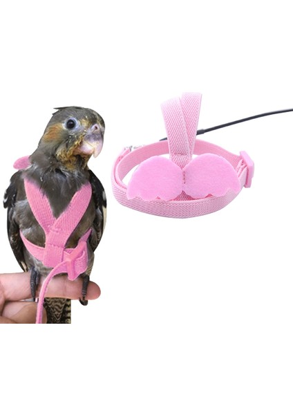 No.2 Tarzı Papağan Koşum ve Tasma Seti Ayarlanabilir Açık Uçan Eğitim Halatı Küçük Orta Kuşlar Için Kanatlı Papağan Papağanı Budgie (Yurt Dışından)