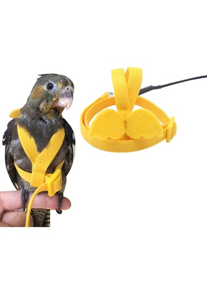 No.2 Tarzı Papağan Koşum ve Tasma Seti Ayarlanabilir Açık Uçan Eğitim Halatı Küçük Orta Kuşlar Için Kanatlı Papağan Papağanı Budgie (Yurt Dışından)