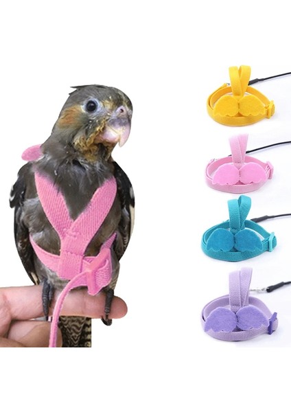 Mavi Stil No.5 Boyutu Ayarlanabilir Papağan Kuşlar Koşum Tasma Açık Eğitim Çekiş Halatı Şakayık Papağan Anti-Bite Açık Uçan Çekiş Halatı (Yurt Dışından) indirimleri