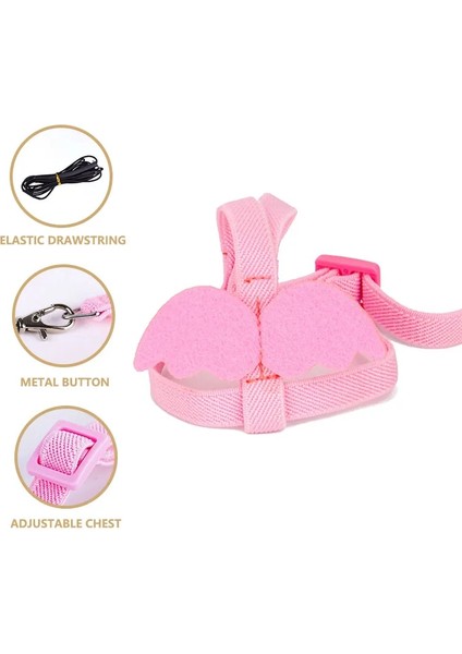 Pembe Tarzı S Beden 2m Ayarlanabilir Kuş Papağan Koşum Tasma Kiti Açık Uçan Eğitim Halatı Kanatlı Küçük Orta Kuş Papağanı Budgie Oiseaux (Yurt Dışından) modelleri
