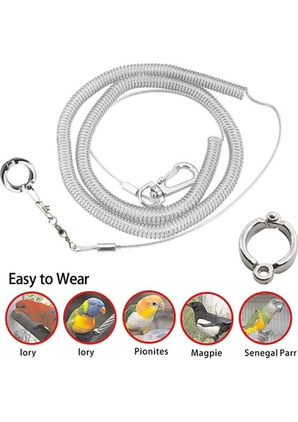 12,5 mm Tarzı 6 M Esnek Papağan Kuş Koşum Tasma Bacak Halkalı Anti-Bite Açık Uçan Eğitim Halatı Kuşlar Için Parakeet Kakadu Papağanı (Yurt Dışından) modelleri
