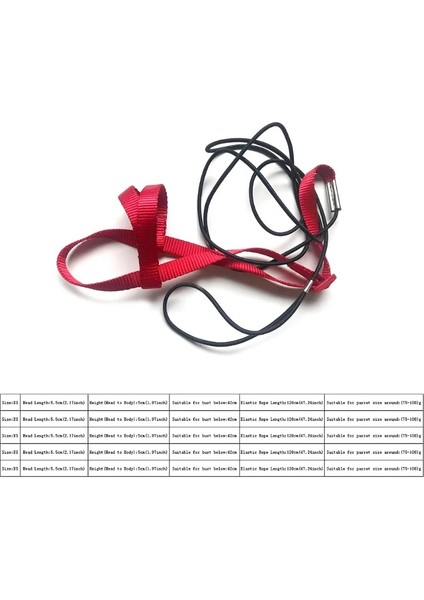 Kızıl Tarzı S Beden Papağan Kuş Koşum Tasması Ayarlanabilir Isırma Önleyici Eğitim Uçan Çekiş Halatı (Yurt Dışından) modelleri