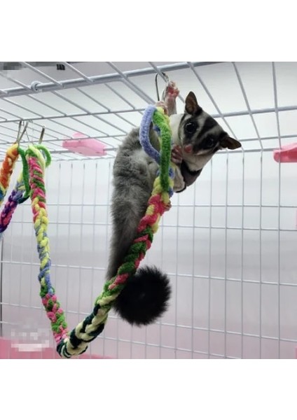 Köprü Halat Stili Yeni Papağan Halat Asılı Örgülü Muhabbet Kuşu Çiğneme Halatı Kuş Kafesi Papağan Oyuncak Pet Standı Eğitim Aksesuarları Conure Salıncak Malzemeleri (Yurt Dışından)
