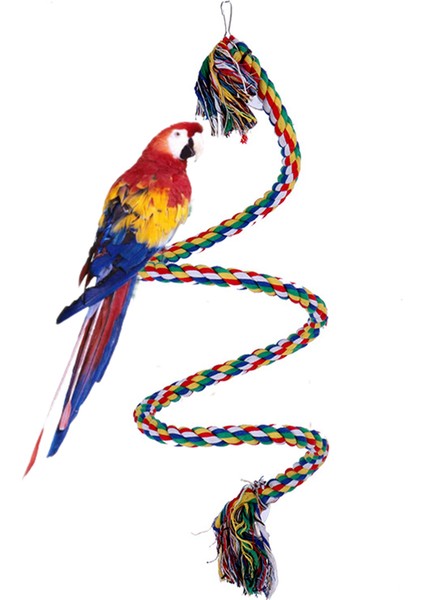 Köprü Halat Stili Yeni Papağan Halat Asılı Örgülü Muhabbet Kuşu Çiğneme Halatı Kuş Kafesi Papağan Oyuncak Pet Standı Eğitim Aksesuarları Conure Salıncak Malzemeleri (Yurt Dışından) fiyatları