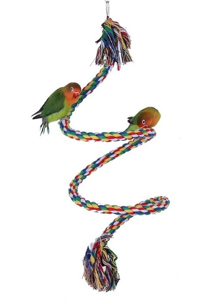 Köprü Halat Stili Yeni Papağan Halat Asılı Örgülü Muhabbet Kuşu Çiğneme Halatı Kuş Kafesi Papağan Oyuncak Pet Standı Eğitim Aksesuarları Conure Salıncak Malzemeleri (Yurt Dışından) modelleri