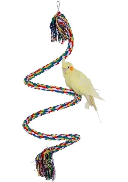 Köprü Halat Stili Yeni Papağan Halat Asılı Örgülü Muhabbet Kuşu Çiğneme Halatı Kuş Kafesi Papağan Oyuncak Pet Standı Eğitim Aksesuarları Conure Salıncak Malzemeleri (Yurt Dışından) indirimleri