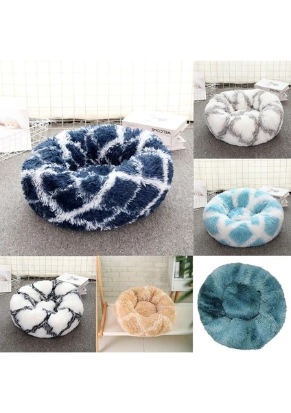 Kravatlı Çok Renkli Stil 50CM Uzun Peluş Köpek Yastık Yatak Pet Kanepe Süper Yumuşak Kabarık Rahat Mat Kedi Köpek Evi Için Yatak Yuvarlak Kedi Kış Sıcak Yatak Pet Yataklar (Yurt Dışından)