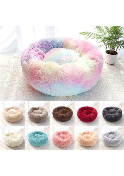 Koyu Gri Tarzı Çap 50CM Pet Köpek Yatağı Sıcak Polar Yuvarlak Köpek Kulübesi Evi Uzun Peluş Kış Evcil Orta Büyük Köpekler Için Köpek Yatakları Kediler Yumuşak Kanepe Minder Paspasları (Yurt Dışından) fiyatları