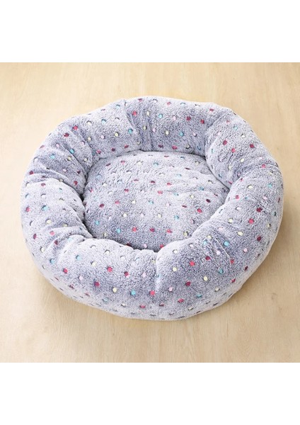 Gri Nokta Stili 30CM Uzun Peluş Köpek Yastık Yatak Pet Kanepe Süper Yumuşak Kabarık Rahat Mat Kedi Köpek Evi Için Yatak Yuvarlak Kedi Kış Sıcak Yatak Pet Yataklar (Yurt Dışından)