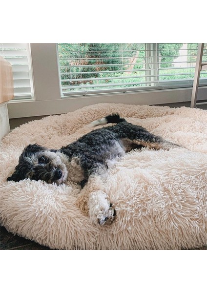 Koyu Gri Tarzı XS-40CM Köpek Yatağı Yumuşak Kabarık Kedi Yatakları Uzun Peluş Dounts Yatakları Sakinleştirici Yatak Hondenmand Pet Kulübesi Küçük Büyük Köpek Kedileri Için Ev Minderi (Yurt Dışından) fiyatları