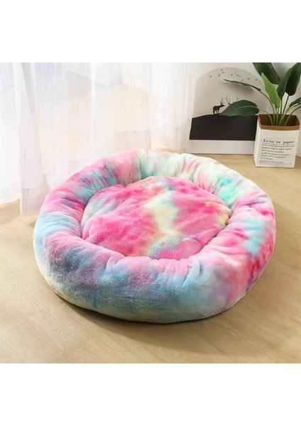 Çok Renkli 1 Stil 50CM Uzun Peluş Köpek Yastık Yatak Pet Kanepe Süper Yumuşak Kabarık Rahat Mat Kedi Köpek Evi Için Yatak Yuvarlak Kedi Kış Sıcak Yatak Pet Yataklar (Yurt Dışından)