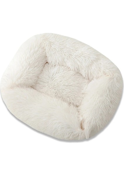 Beyaz Stil 43X35X20CM Kare Köpek Yatakları Uzun Peluş Düz Renk Pet Yatakları Küçük Orta Büyük Evcil Hayvanlar Için Kedi Mat Süper Yumuşak Kış Sıcak Uyku Paspasları (Yurt Dışından)