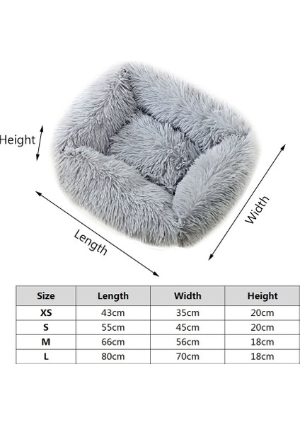 Beyaz Stil 43X35X20CM Kare Köpek Yatakları Uzun Peluş Düz Renk Pet Yatakları Küçük Orta Büyük Evcil Hayvanlar Için Kedi Mat Süper Yumuşak Kış Sıcak Uyku Paspasları (Yurt Dışından) indirimleri