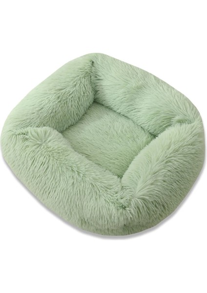 Yeşil Stil 43X35X20CM Kare Köpek Yatakları Uzun Peluş Düz Renk Pet Yatakları Küçük Orta Büyük Evcil Hayvanlar Için Kedi Mat Süper Yumuşak Kış Sıcak Uyku Paspasları (Yurt Dışından)