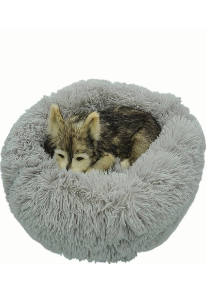 Gül Tarzı 40CM Sakinleştirici Köpek Yatağı Kanepe Yuvarlak Peluş Mat Köpekler Için Büyük Büyük Labradors Kedi Evi Donut Yatak Köpek Için Dcpet Evcil Hayvan Ürünleri (Yurt Dışından) modelleri