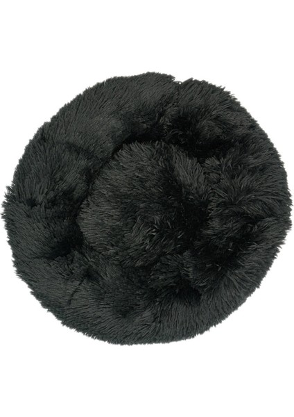 Siyah Stil 50CM Vıp Pet Köpek Yatağı Köpek Büyük Büyük Küçük Kedi Evi Için Yuvarlak Peluş Mat Kanepe Ürünleri Pet Sakinleştirici Yatak Köpek Çörek Yatağı (Yurt Dışından)