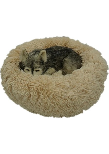 Siyah Stil 50CM Vıp Pet Köpek Yatağı Köpek Büyük Büyük Küçük Kedi Evi Için Yuvarlak Peluş Mat Kanepe Ürünleri Pet Sakinleştirici Yatak Köpek Çörek Yatağı (Yurt Dışından) indirimleri