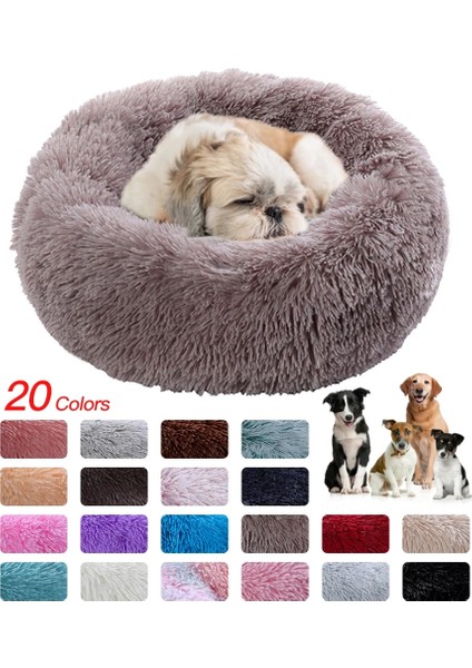 Mavi Stil 60CM Yuvarlak Büyük Köpek Çekyat Fermuarlı Yıkanabilir Kapak Pet Yatak Kedi Yatak Paspasları Kış Sıcak Uyku Evcil Hayvanlar Net Yastık Köpekler Malzemeleri (Yurt Dışından) fiyatları