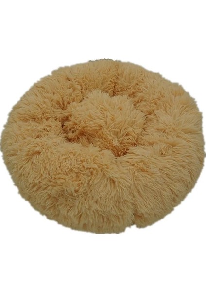 Bej Sarı Stil 60CM Sakinleştirici Köpek Yatağı Kanepe Yuvarlak Peluş Mat Köpekler Için Büyük Büyük Labradors Kedi Evi Donut Yatak Köpek Için Dcpet Evcil Hayvan Ürünleri (Yurt Dışından)