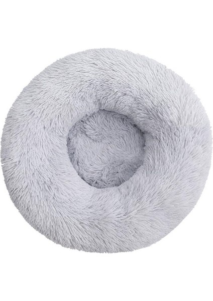 Açık Gri Tarzı 50CM Pet Köpek Kedi Uzun Peluş Süper Yumuşak Yatak Renkli Yuvarlak Uyku Pet Köpek Yıkanabilir Çekyat Köpekler Kediler Için Evcil Hayvan Malzemeleri (Yurt Dışından)