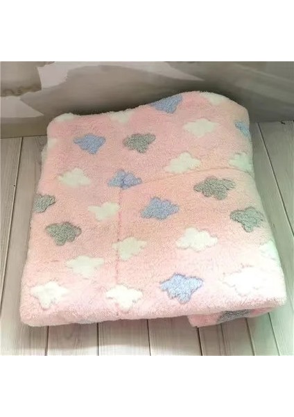 Pembe Bulutlar Tarzı L-48X68CM Fanila Kalınlaşmış Pet Yumuşak Polar Ped Pet Köpek Kedi Battaniye Yatak Mat Yavru Chihuahua Için Yastık Ev Halısı Sıcak Tutmak Uyku Örtüsü (Yurt Dışından)