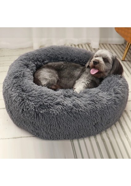 Deri Pembe Tarzı M 50CM Yuvarlak Büyük Köpek Çekyat Fermuarlı Yıkanabilir Kapak Pet Yatak Kedi Yatak Paspasları Kış Sıcak Uyku Evcil Hayvanlar Net Yastık Köpekler Malzemeleri (Yurt Dışından) fırsatları