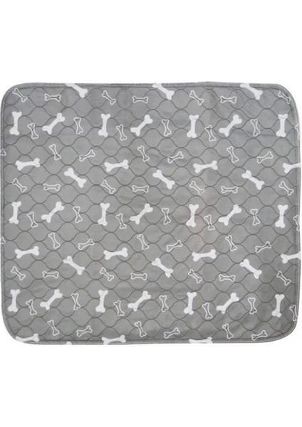 Gri Kemik Stili 70X80CM ZK20 Su Geçirmez Yeniden Kullanılabilir Köpek Yatak Paspasları Köpek Idrar Pedi Yavru Işemek Pet Uyku Için Hızlı Emici Ped Yumuşak Halı Battaniye (Yurt Dışından)