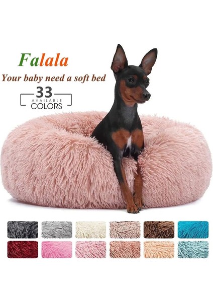 Deve Tarzı 30CM Pet Köpek Kedi Uzun Peluş Süper Yumuşak Yatak Renkli Yuvarlak Uyku Pet Köpek Yıkanabilir Çekyat Köpekler Kediler Için Evcil Hayvan Malzemeleri (Yurt Dışından) fiyatları