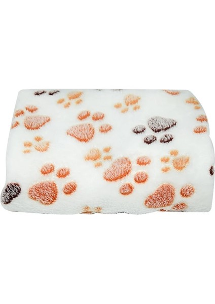 Beyaz Ayak Izleri Stili 75 x 50 cm Pet Köpek Yatak Battaniye Yumuşak Polar Kedi Yastık Battaniye Kış Sıcak Pençe Baskı Küçük Orta Büyük Köpekler Için Pet Kediler Kapak Battaniye Mat (Yurt Dışından)