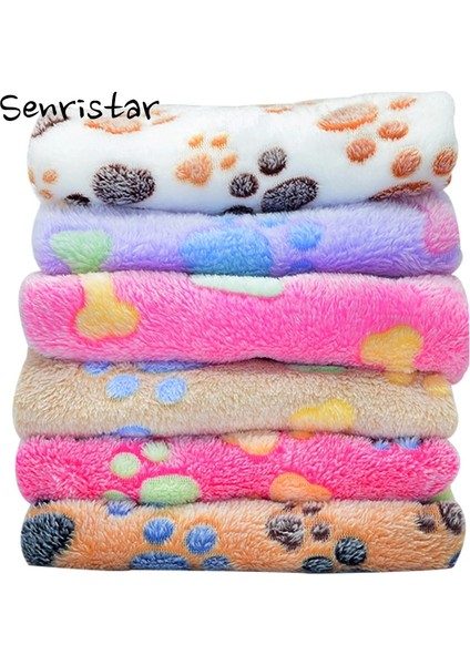 Beyaz Ayak Izleri Stili 75 x 50 cm Pet Köpek Yatak Battaniye Yumuşak Polar Kedi Yastık Battaniye Kış Sıcak Pençe Baskı Küçük Orta Büyük Köpekler Için Pet Kediler Kapak Battaniye Mat (Yurt Dışından) fiyatları