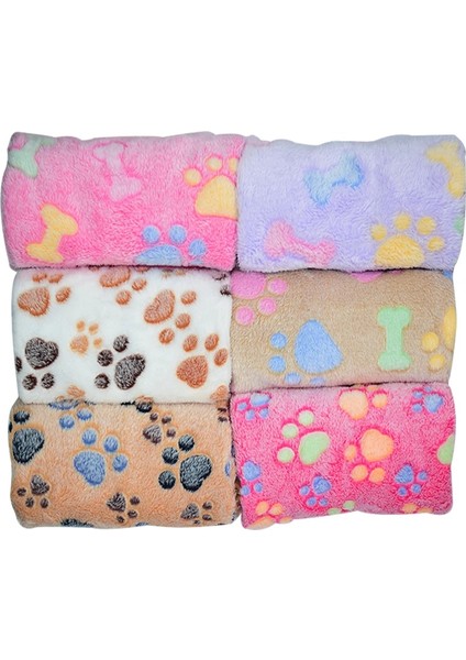 Beyaz Ayak Izleri Stili 75 x 50 cm Pet Köpek Yatak Battaniye Yumuşak Polar Kedi Yastık Battaniye Kış Sıcak Pençe Baskı Küçük Orta Büyük Köpekler Için Pet Kediler Kapak Battaniye Mat (Yurt Dışından) modelleri