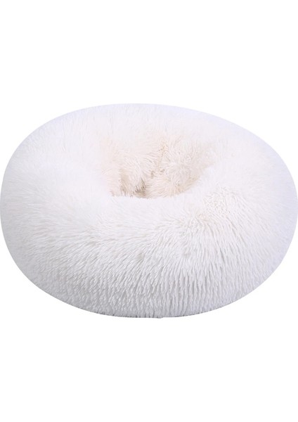 Beyaz Stil 40CM - Çap Köpekler Için Rahat Sakinleştirici Yatak Pet Yatak Kedi Yatağı Donut Sarılma Konfor Anti Anksiyete Orta Büyük Köpekler Için Köpek Yatağı Kediler Pet Malzemeleri (Yurt Dışından)