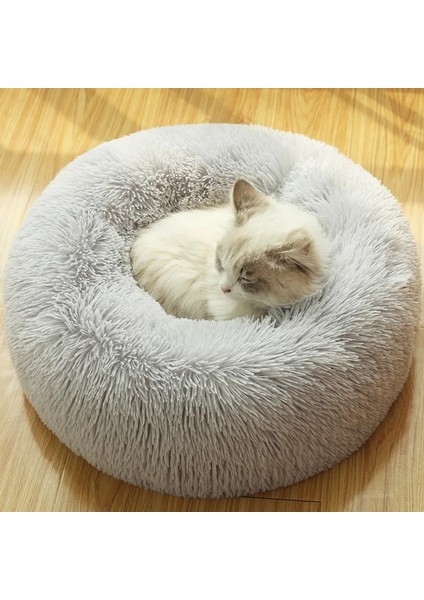 Beyaz Stil 40CM - Çap Köpekler Için Rahat Sakinleştirici Yatak Pet Yatak Kedi Yatağı Donut Sarılma Konfor Anti Anksiyete Orta Büyük Köpekler Için Köpek Yatağı Kediler Pet Malzemeleri (Yurt Dışından) fırsatları