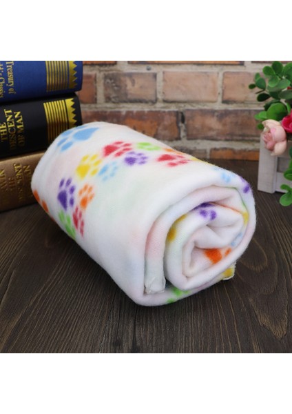 Beyaz Stil L Beden Pençe Baskı Köpek Battaniyesi Yumuşak Sıcak Köpek Kedi Yatak Mat Yavru Köpekler Uyku Battaniye Banyo Havlusu Küçük Orta Büyük Köpekler Kediler Pug (Yurt Dışından)