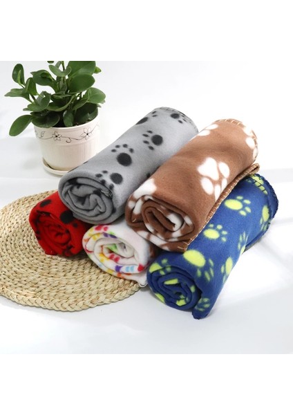 Beyaz Stil L Beden Pençe Baskı Köpek Battaniyesi Yumuşak Sıcak Köpek Kedi Yatak Mat Yavru Köpekler Uyku Battaniye Banyo Havlusu Küçük Orta Büyük Köpekler Kediler Pug (Yurt Dışından) modelleri