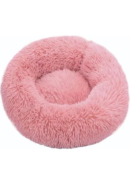 Pembe Stil 60CM Uzun Peluş Köpek Yatağı Ev Köpek Mat Kış Sıcak Uyku Kediler Yuva Yumuşak Uzun Peluş Köpek Sepeti Pet Yastık Taşınabilir Pet Yatak (Yurt Dışından)