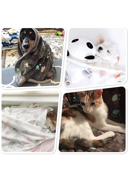 Gri Ayak Izleri Stili 75 x 50 cm Pet Köpek Yatak Battaniye Yumuşak Polar Kedi Yastık Battaniye Kış Sıcak Pençe Baskı Küçük Orta Büyük Köpekler Için Pet Kediler Kapak Battaniye Mat (Yurt Dışından) indirimleri